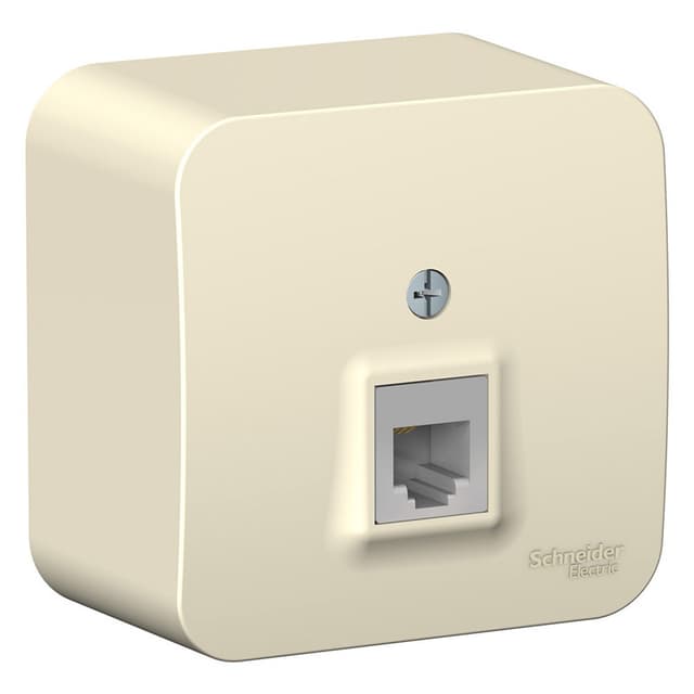 Розетка телефонная Systeme Electric Blanca BLNIA011002, цвет молочный, разъем RJ11.