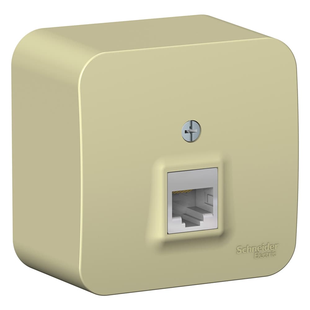 Розетка компьютерная (интернет) Systeme Electric Blanca BLNIA045007, цвет бежевый, разъем RJ45 Cat.5e.