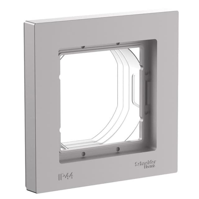Рамка для электроустановочных изделий Systeme Electric AtlasDesign Aqua ATN440301, 1-местная, IP44, алюминий