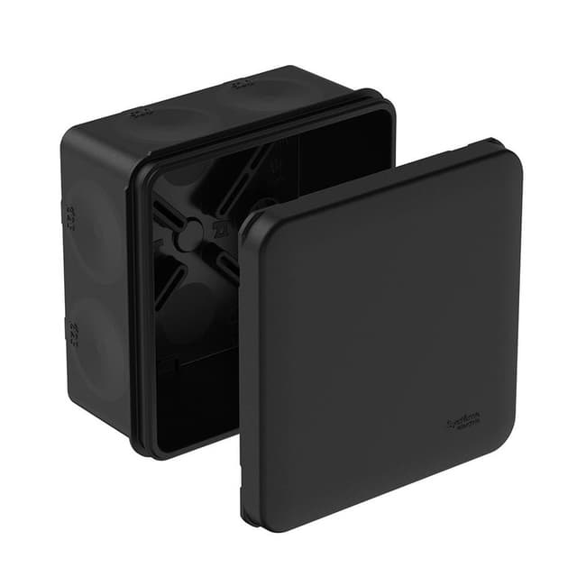 Коробка распределительная MultiBox IP66 Systeme Electric IMT352971, внутренний размер 85х85х42 мм, черная, 8 мембранных вводов D25 мм, монтаж пристреливанием