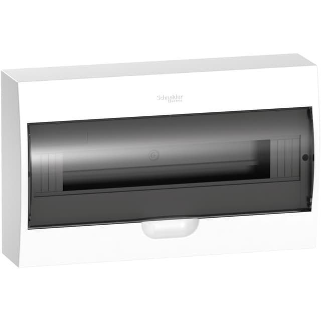 Бокс пластиковый навесной Systeme Electric City9 Box EZ9E118S2SRU, 1 ряд на 18 модулей, с прозрачной дверцей, IP40, белый