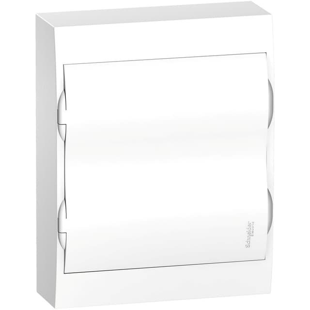 Бокс пластиковый навесной Systeme Electric City9 Box EZ9E212P2SRU, 2 ряда на 24 модуля, с белой дверцей, IP40, белый