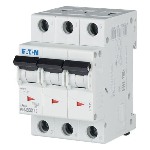 Автоматический выключатель Eaton PL6-B32/3