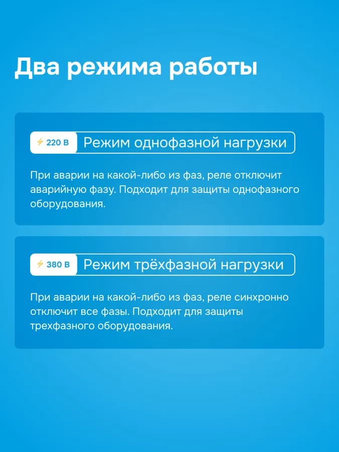 Реле напряжения трёхфазное 40А Welrok D6-40, фото 3