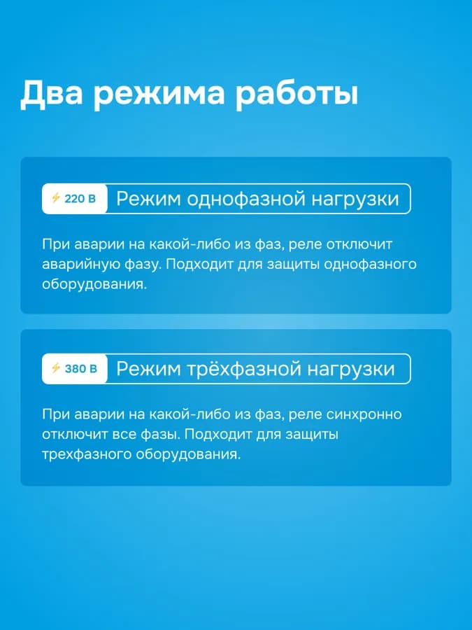 Реле напряжения трёхфазное 63А Welrok D6-63, фото 3