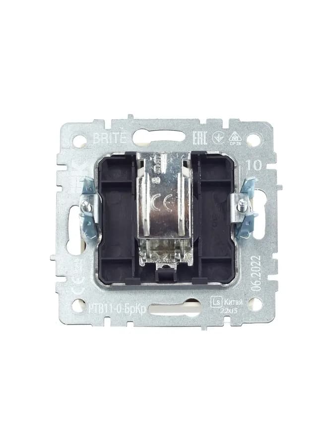 Розетка TV IEK BRITE BR-A10-O-K10 (бежевый), фото 4