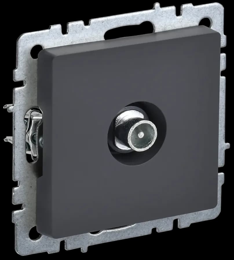 Розетка TV IEK BRITE BR-A10-P-K53 (графит)