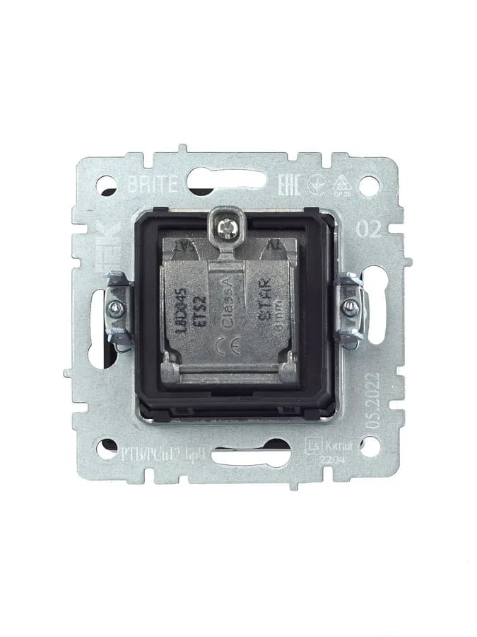 Розетка двойная TV IEK BRITE BR-AF20-O-K02 (черный), фото 2