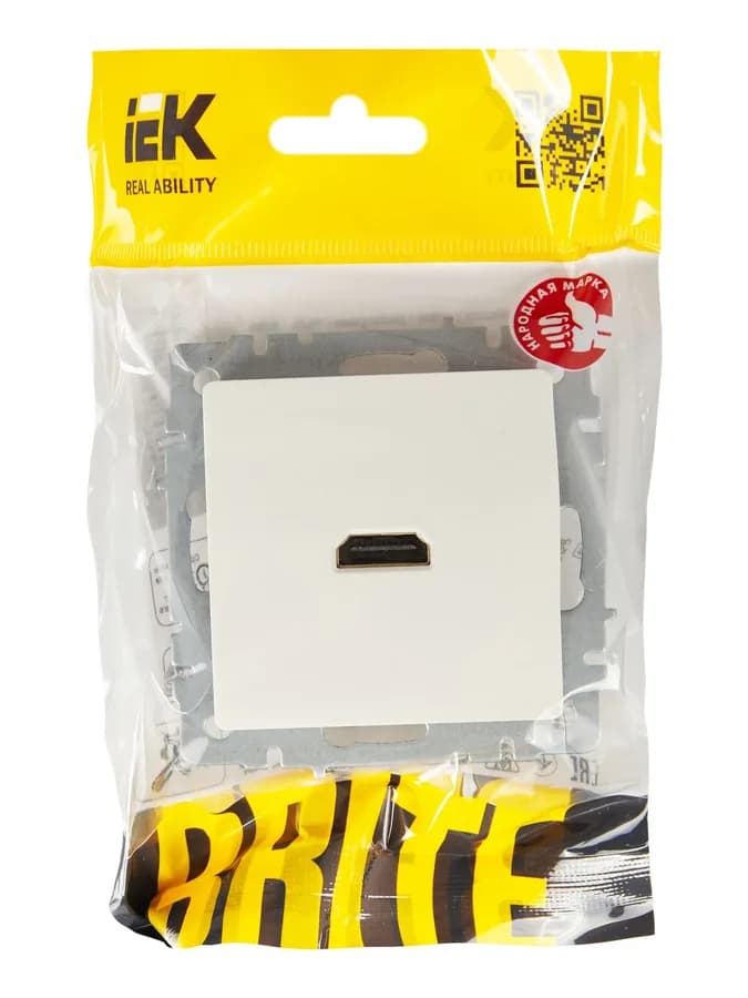Розетка HDMI IEK BRITE BR-H10-K01 (белый), фото 2