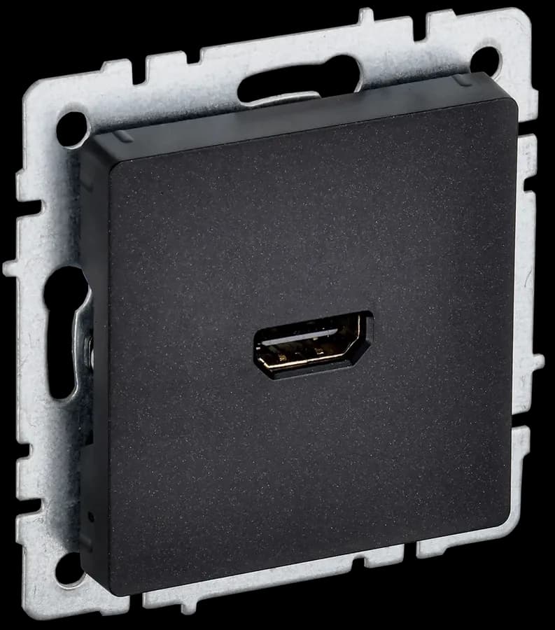 Розетка HDMI IEK BRITE BR-H10-K02 (черный)