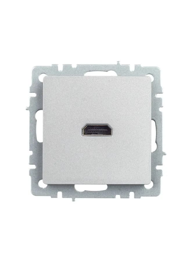 Розетка HDMI IEK BRITE BR-H10-K47 (алюминий), фото 2
