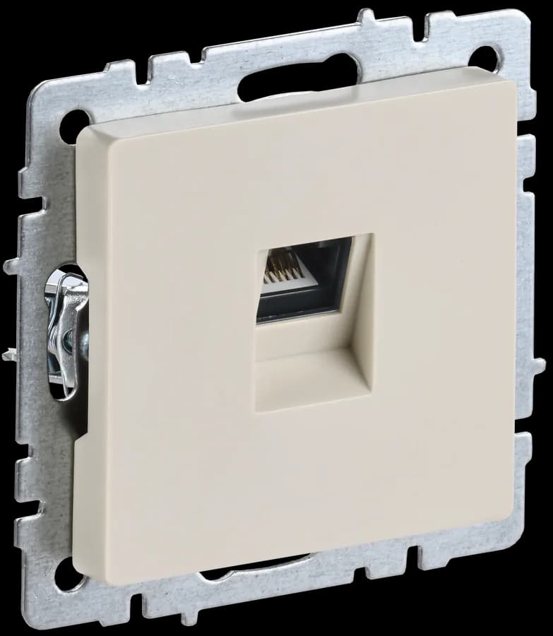 Розетка компьютерная IEK BRITE BR-K10-1-K10 (бежевый)