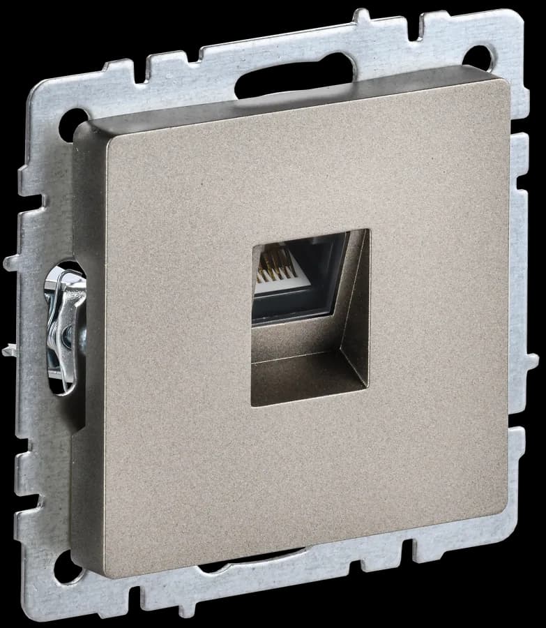 Розетка компьютерная IEK BRITE BR-K10-2-K37 (шампань)