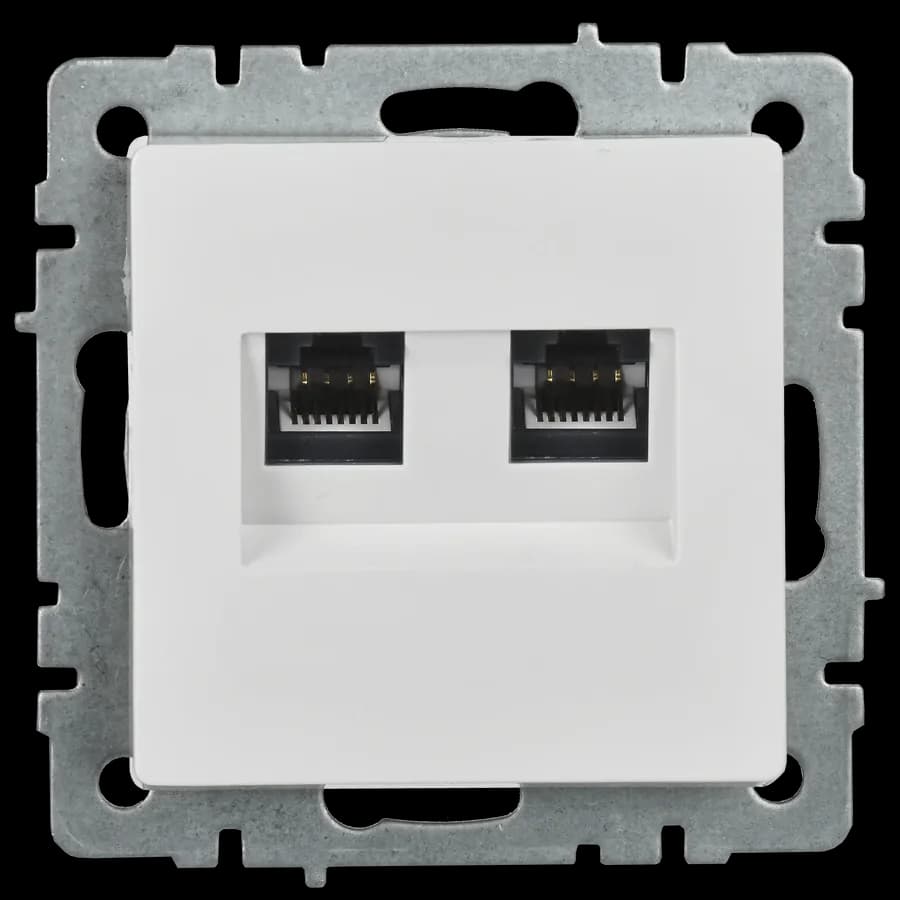 Розетка двойная компьютерная IEK BRITE BR-K20-1-K01 (белый), фото 4