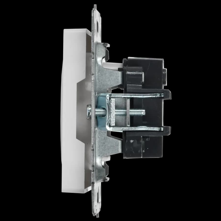Розетка без заземления IEK BRITE BR-R10-10-K01 (белый), фото 3