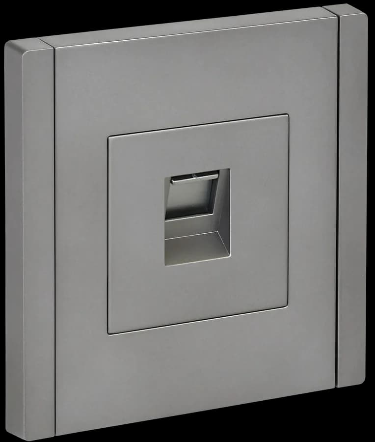 Розетка компьютерная IEK FORTE&PIANO FP-K10-1-K46 (сталь)