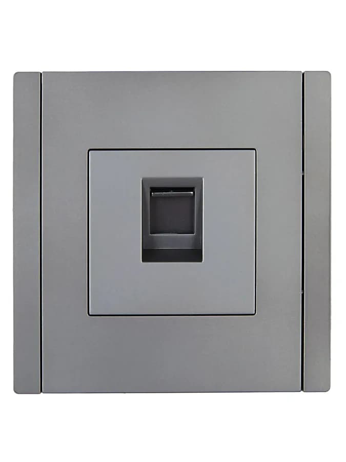 Розетка компьютерная IEK FORTE&PIANO FP-K10-1-K46 (сталь), фото 4