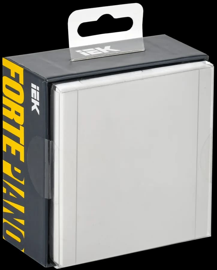 Розетка с заземлением, защитными шторками и крышкой IEK FORTE&PIANO FP-R16-16-44-K01 (белый), фото 2