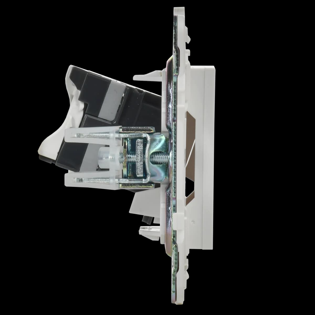 Розетка двойная TV + компьютерная IEK SKANDY SK-AK20-1-K01 (белый арктический), фото 4
