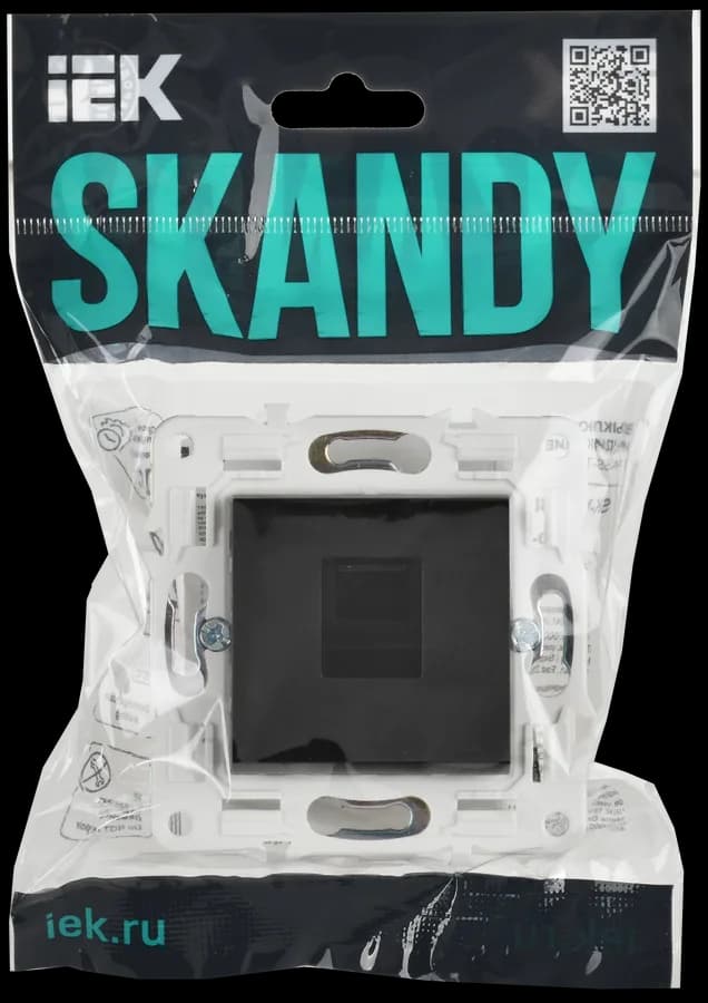 Розетка компьютерная IEK SKANDY SK-K10-1-K02 (черный), фото 2