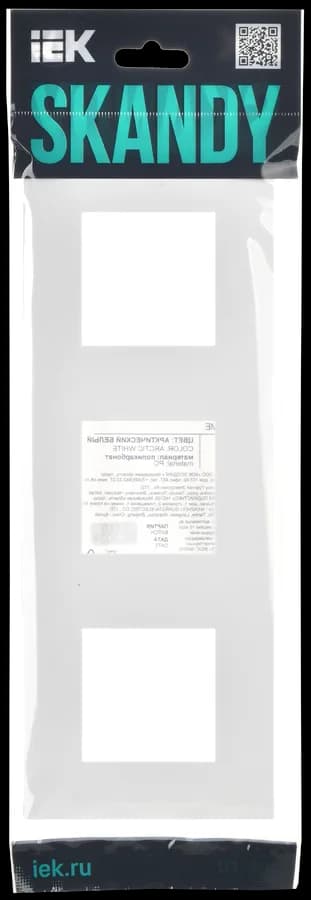 Рамка трёхместная IEK SKANDY SK-M32-K01 (белый), фото 2