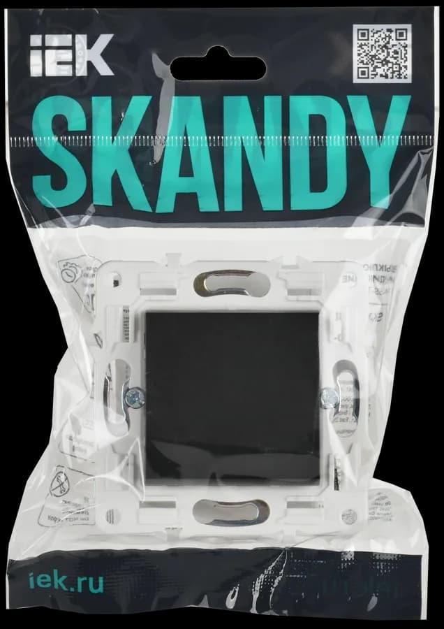 Выключатель 1-клавишный IEK SKANDY SK-V17-0-10-K02 (черный), фото 2