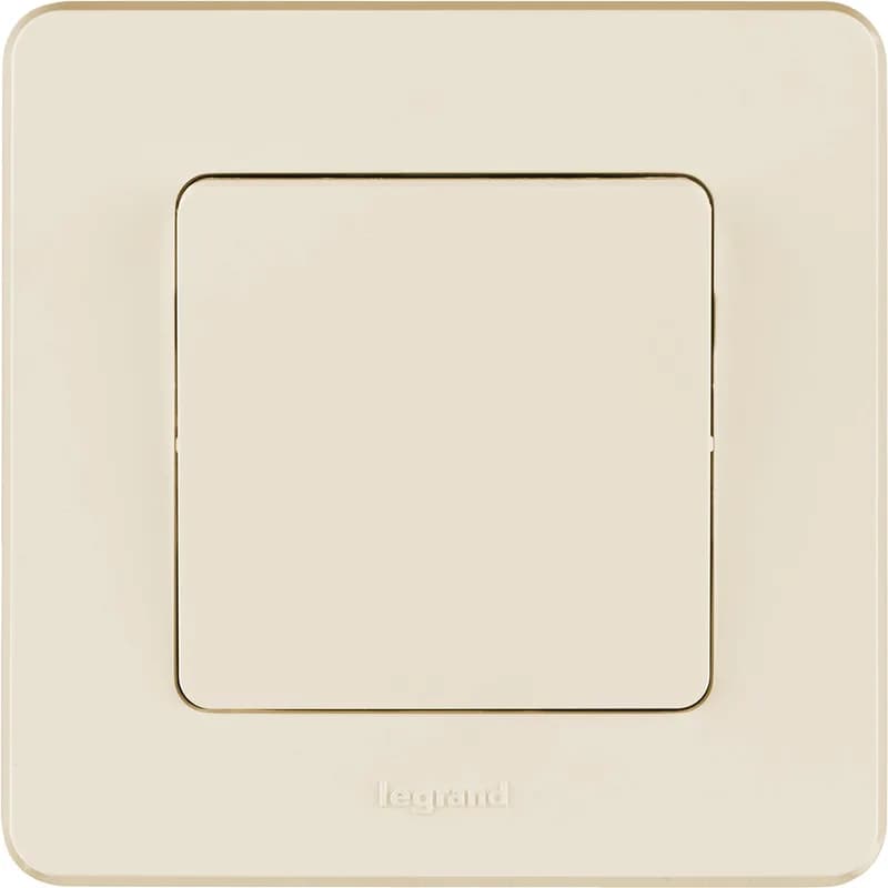 Выключатель 1-клавишный проходной Legrand Inspiria 673671 (слоновая кость), фото 2