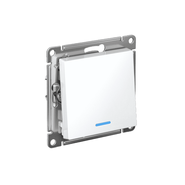 Выключатель одноклавишный Systeme Electric ATLASDESIGN с подсветкой (белый)