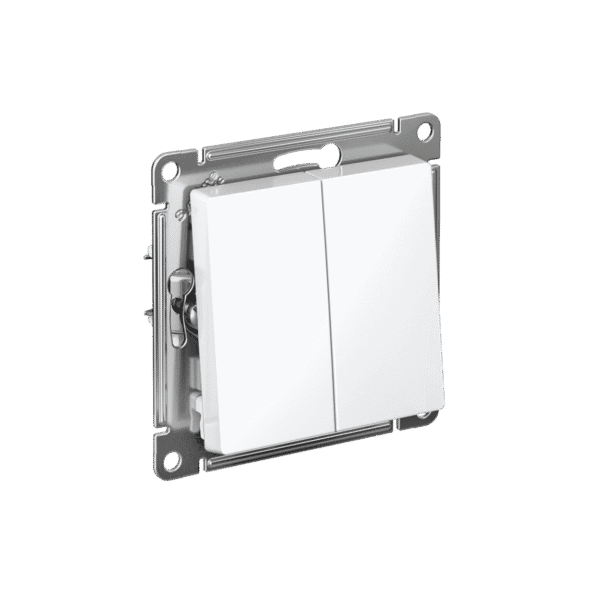 Выключатель двухклавишный Systeme Electric ATLASDESIGN ATN000151 (белый)