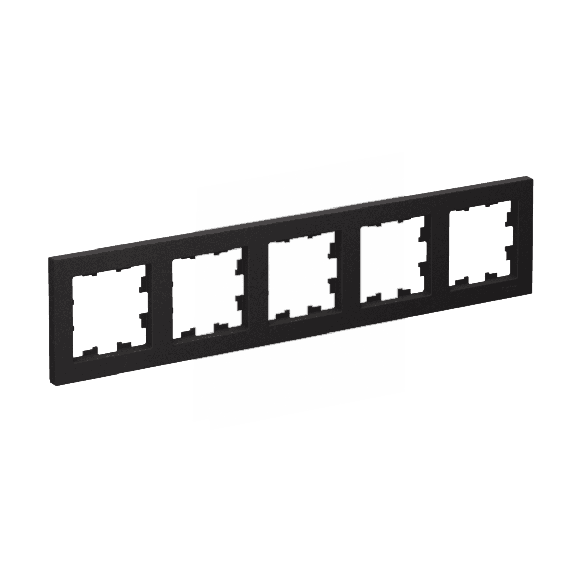 Рамка Schneider Electric AtlasDesign на пять мест для розеток и выключателей, цвет карбон