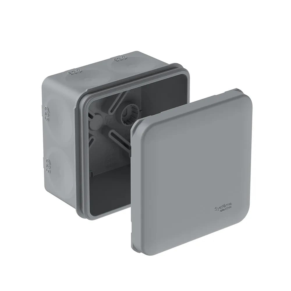 Коробка распаячная Systeme Electric IMT351961 серая для открытого монтажа