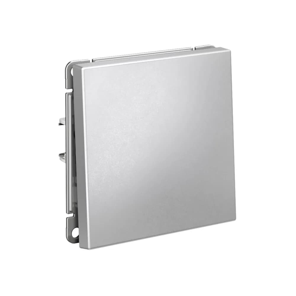 Дизайнерский перекрестный выключатель одноклавишный Systeme Electric ArtGallery, для управления из 3-х и более точек, цвет алюминий