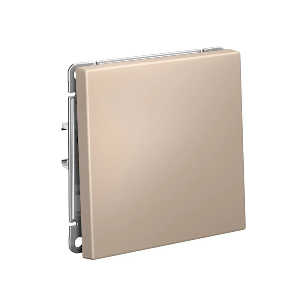 Дизайнерский выключатель одноклавишный Systeme Electric ArtGallery, цвет песочный