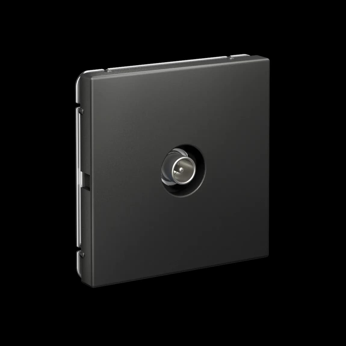 Дизайнерская оконечная телевизионная розетка Systeme Electric ArtGallery, цвет базальт