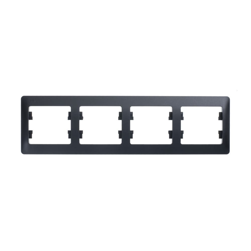 Рамка 4-местная Schneider Electric Glossa антрацит GSL000704 для блока из четырех устройств
