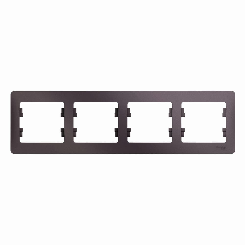 Рамка 4-местная Schneider Electric Glossa цвет сиреневый туман — купить в Electrica Shop