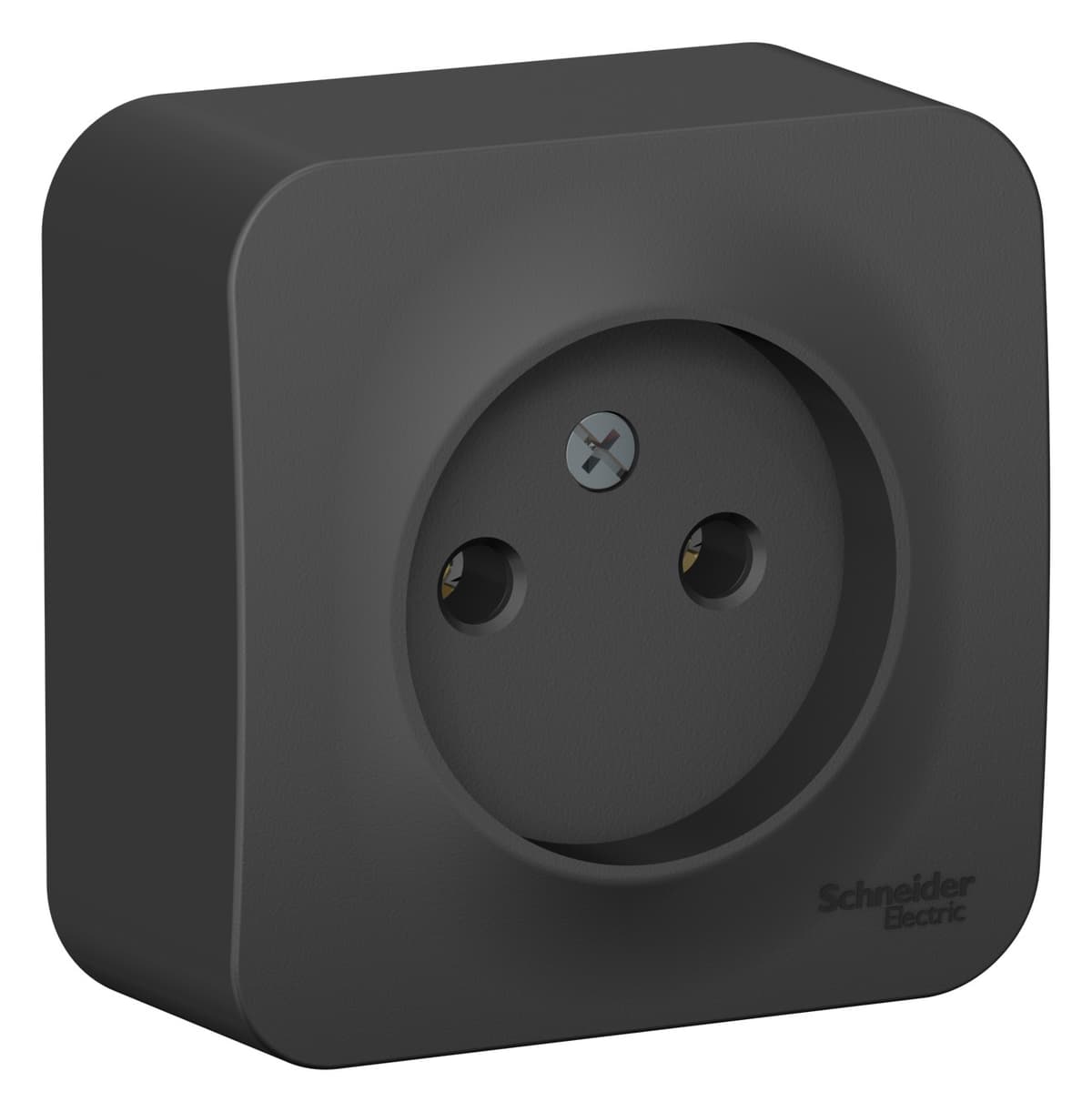 Розетка без заземления Systeme Electric Blanca BLNRA000116, цвет антрацит.