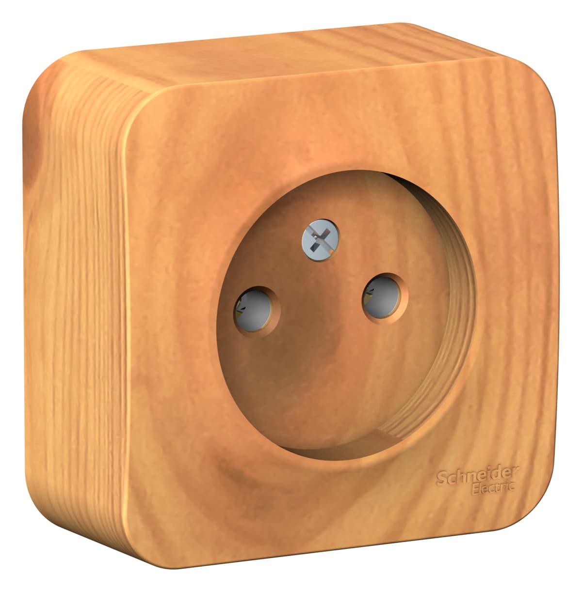 Розетка без заземления Systeme Electric Blanca BLNRA000115, цвет ясень, накладная открытой установки, без защитных шторок.