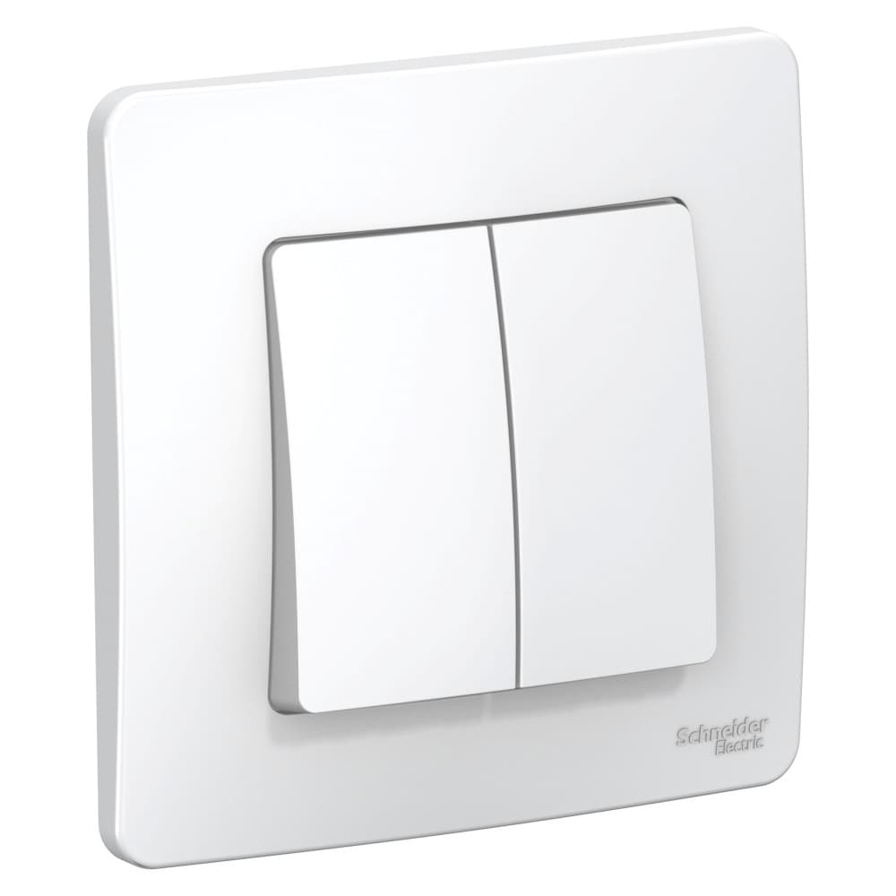 Выключатель двухклавишный Schneider Electric Blanca белый BLNVS010501