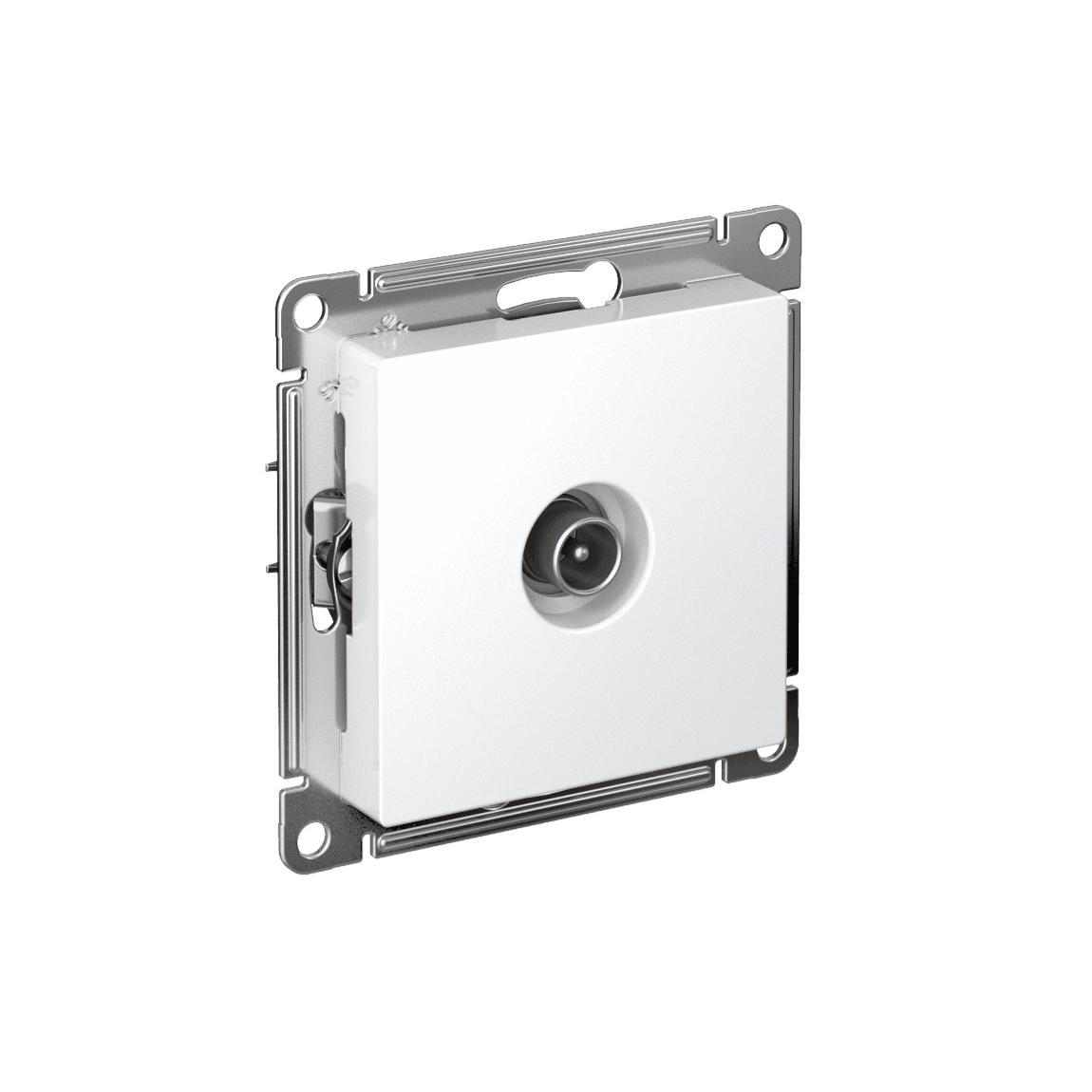 Розетка TV оконечная Systeme Electric AtlasDesign ATN000191, цвет белый, механизм, для скрытого монтажа, глянцевая